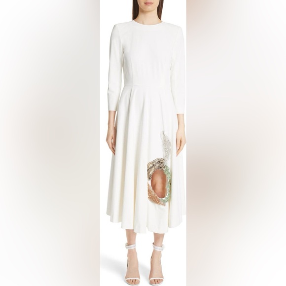 TOGA Dresses & Skirts - TOGA Beaded Keyhole Dress